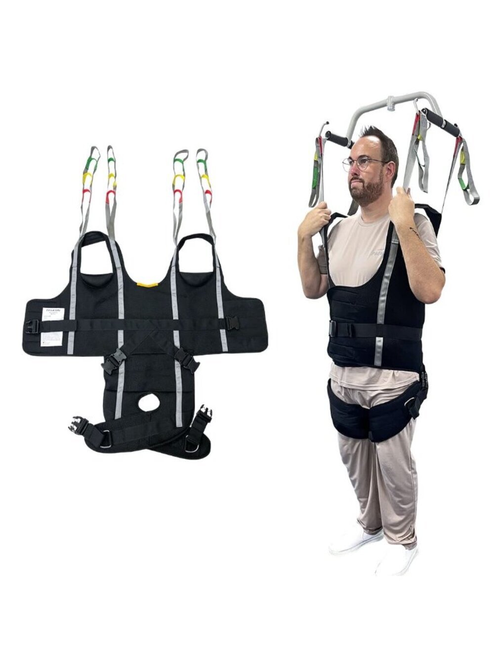Ehucon Pelvic Padded Patient Lift Walking Sling,Portable Standing Harness Ambula